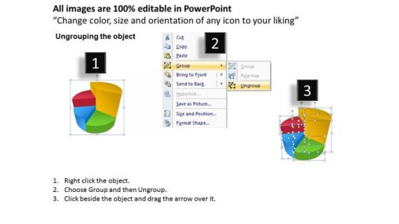 4 Steps On Pie Chart Business Plan Sample PowerPoint Templates