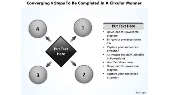 4 Steps To Be Completed In A Circular Manner Cycle Arrow Diagram PowerPoint Templates