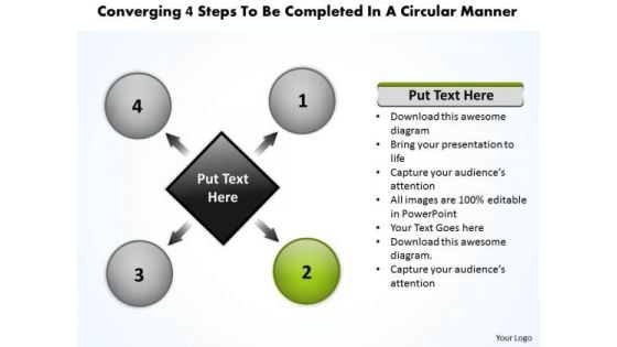 4 Steps To Be Completed In A Circular Manner Flow Diagram PowerPoint Slides