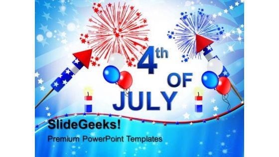 4th July Celebrations Fireworks PowerPoint Templates And PowerPoint Themes 0612