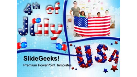 4th Of July Usa Family PowerPoint Templates And PowerPoint Themes 0612