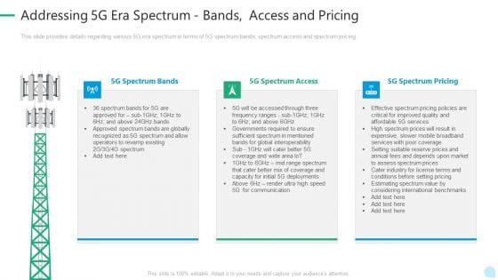 5G Network Technology Addressing 5G Era Spectrum Bands Access And Pricing Ppt Outline Layout Ideas PDF