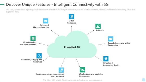 5G Network Technology Discover Unique Features Intelligent Connectivity With 5G Ppt Professional Show PDF
