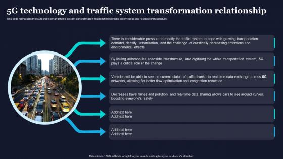 5G Technology And Traffic System Transformation Relationship Difference Between Introduction PDF