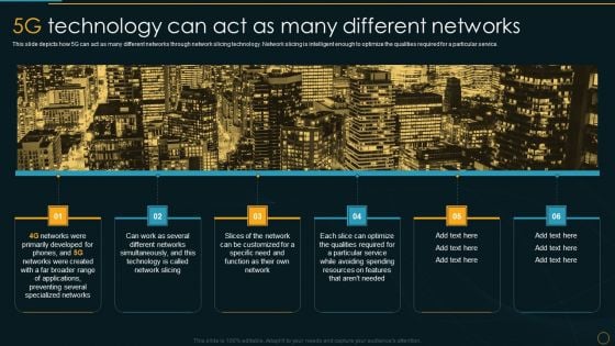 5G Technology Can Act As Many Different Networks Comparative Analysis Of 4G And 5G Technologies Brochure PDF