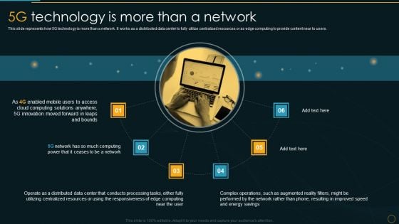 5G Technology Is More Than A Network Comparative Analysis Of 4G And 5G Technologies Infographics PDF