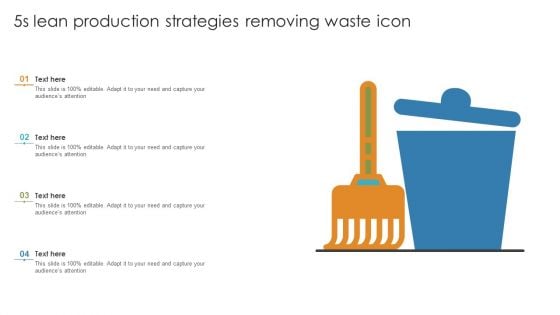 5S Lean Production Strategies Removing Waste Icon Ppt Outline Guide PDF