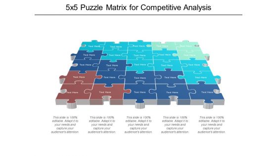 5X5 Puzzle Matrix For Competitive Analysis Ppt PowerPoint Presentation Summary Microsoft