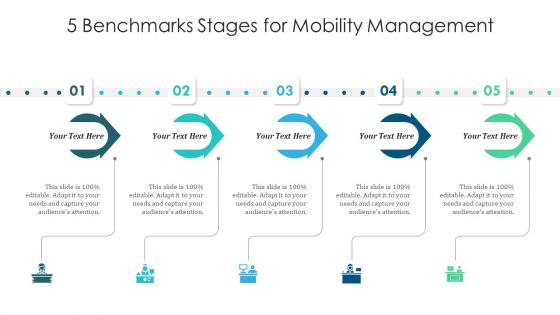 5 Benchmarks Stages For Mobility Management Ppt PowerPoint Presentation File Background Designs PDF