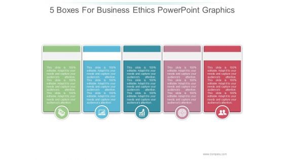 5 Boxes For Business Ethics Ppt PowerPoint Presentation Images