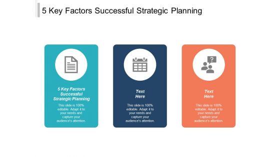 5 Key Factors Successful Strategic Planning Ppt PowerPoint Presentation Slides Ideas Cpb