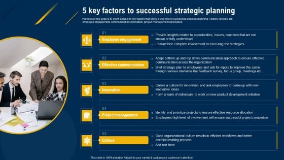 5 Key Factors To Successful Strategic Planning Ultimate Guide Of Strategic Management Formats PDF