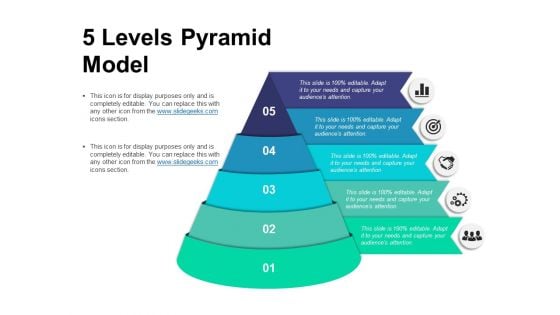 5 Levels Pyramid Model Ppt PowerPoint Presentation Gallery Design Templates