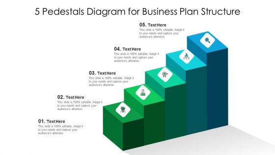 5 Pedestals Diagram For Business Plan Structure Ppt PowerPoint Presentation Icon Infographics PDF