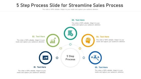 5 Phase Procedure Slide For Streamline Sales Process Ppt PowerPoint Presentation Gallery Example Topics PDF