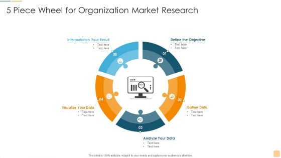 5 Piece Wheel For Organization Market Research Ppt Model Styles PDF