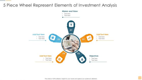 5 Piece Wheel Represent Elements Of Investment Analysis Ppt Icon Files PDF