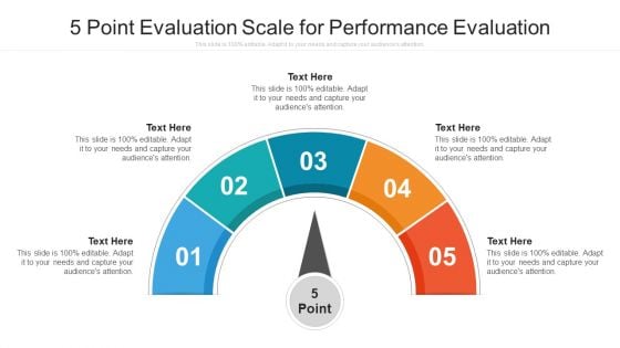 5 Point Evaluation Scale For Performance Evaluation Ppt PowerPoint Presentation File Graphics Template PDF