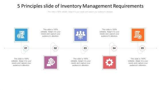 5 Principles Slide Of Inventory Management Requirements Ppt PowerPoint Presentation File Background Designs PDF