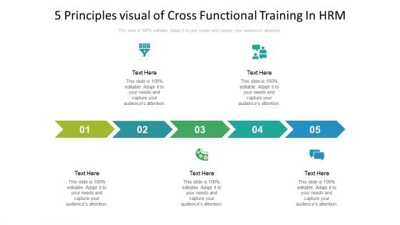 5 Principles Visual Of Cross Functional Training In HRM Ppt PowerPoint Presentation File Outline PDF