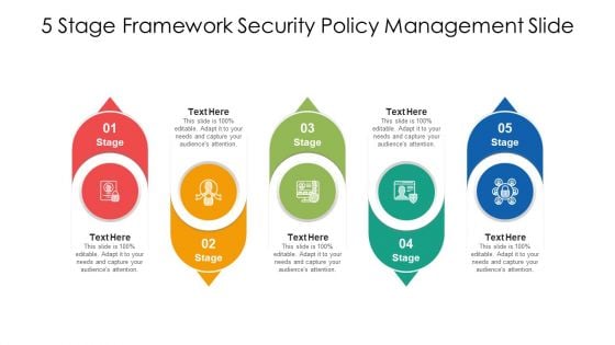 5 Stage Framework Security Policy Management Slide Ppt PowerPoint Presentation Outline Examples PDF