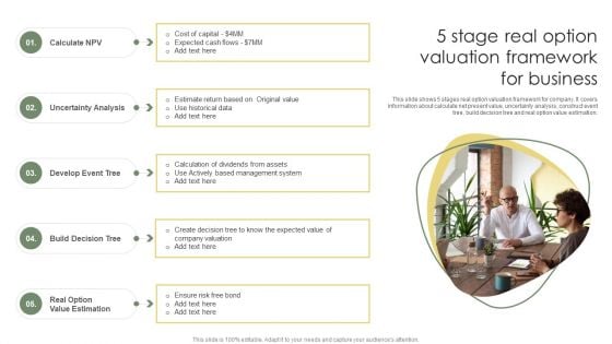 5 Stage Real Option Valuation Framework For Business Ppt Portfolio Graphic Tips PDF 5 Stage Real Option Valuation Framework For Business Ppt Portfolio Graphic Tips PDF