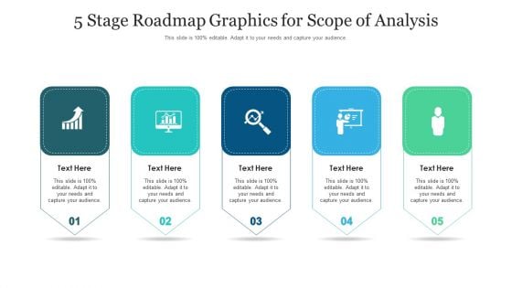 5 Stage Roadmap Graphics For Scope Of Analysis Ppt PowerPoint Presentation File Background Image PDF