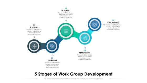 5 Stages Of Work Group Development Ppt PowerPoint Presentation Outline Examples PDF