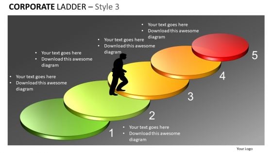 5 Stairs Diagrams PowerPoint Templates