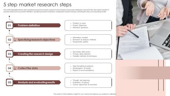 5 Step Market Research Steps Download PDF