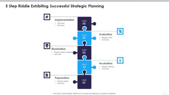 5 Step Riddle Exhibiting Successful Strategic Planning Elements PDF