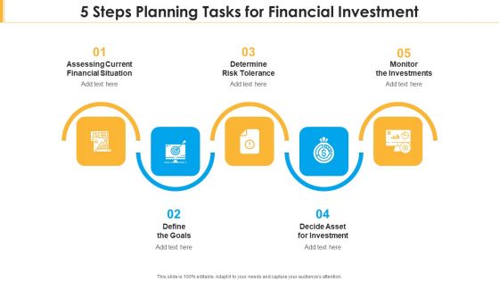 5 Steps Planning Tasks For Financial Investment Diagrams PDF 5 Steps Planning Tasks For Financial Investment Diagrams PDF