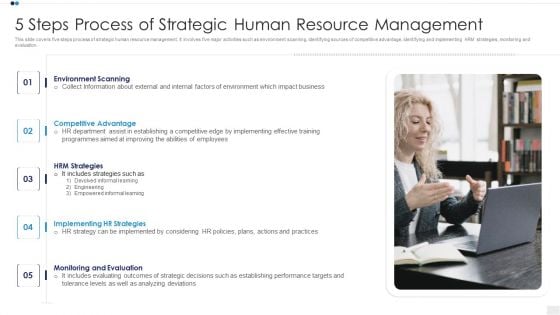 5 Steps Process Of Strategic Human Resource Management Pictures PDF