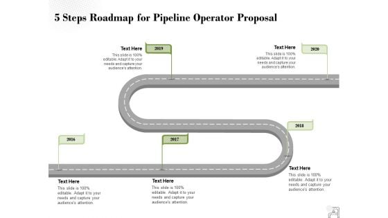 5 Steps Roadmap For Pipeline Operator Proposal Ppt PowerPoint Presentation Show Example Introduction 5 Steps Roadmap For Pipeline Operator Proposal Ppt PowerPoint Presentation Show Example Introduction