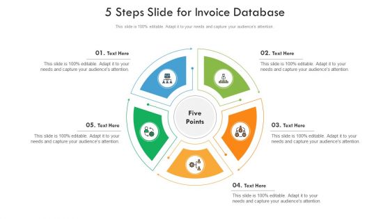 5 Steps Slide For Invoice Database Ppt PowerPoint Presentation File Background PDF