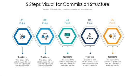 5 Steps Visual For Commission Structure Ppt PowerPoint Presentation Icon Background Images PDF