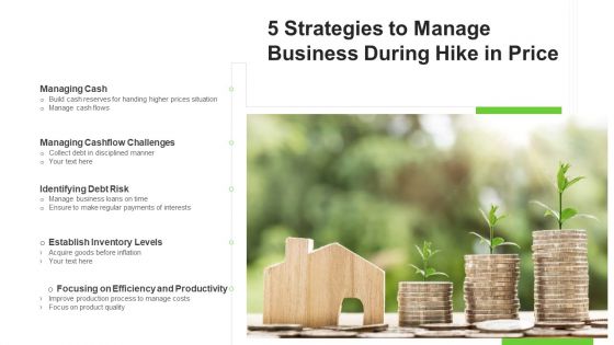 5 Strategies To Manage Business During Hike In Price Ppt PowerPoint Presentation File Tips PDF