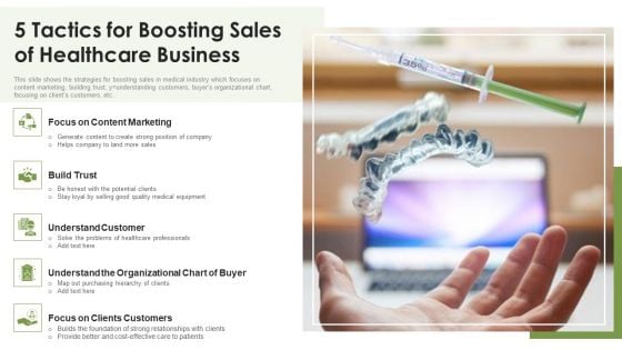 5 Tactics For Boosting Sales Of Healthcare Business Ppt Icon Professional PDF