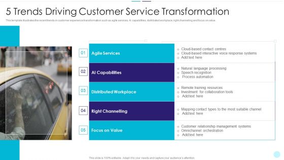 5 Trends Driving Customer Service Transformation Template PDF