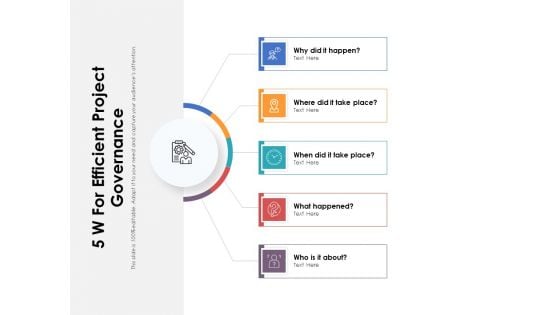 5 W For Efficient Project Governance Ppt PowerPoint Presentation File Inspiration PDF 5 W For Efficient Project Governance Ppt PowerPoint Presentation File Inspiration PDF