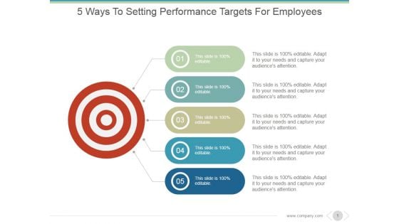 5 Ways To Setting Performance Targets For Employees Ppt PowerPoint Presentation Deck