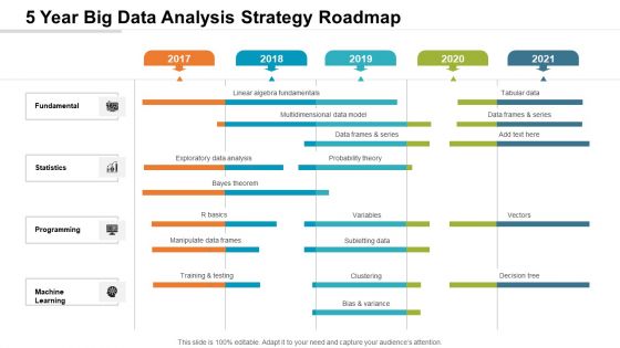 5 Year Big Data Analysis Strategy Roadmap Brochure