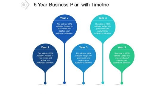 5 Year Business Plan With Timeline Ppt PowerPoint Presentation Professional Example Introduction