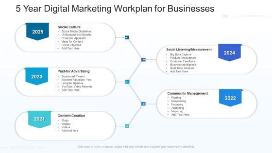 5 Year Digital Marketing Workplan For Businesses Pictures