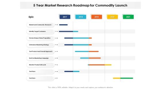 5 Year Market Research Roadmap For Commodity Launch Structure