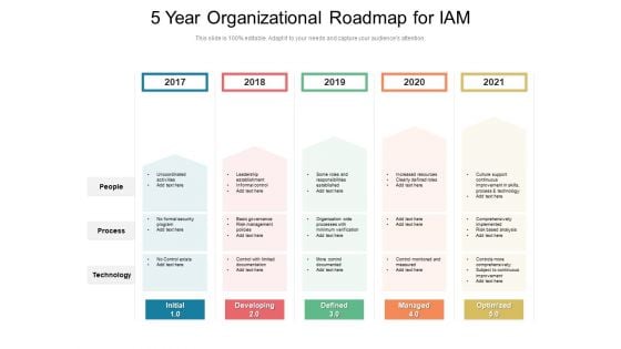5 Year Organizational Roadmap For IAM Clipart