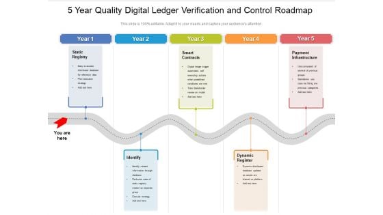 5 Year Quality Digital Ledger Verification And Control Roadmap Professional