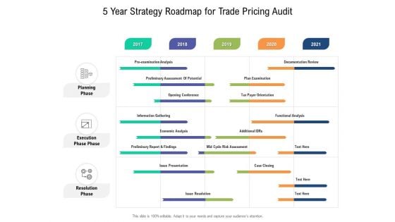 5 Year Strategy Roadmap For Trade Pricing Audit Rules 5 Year Strategy Roadmap For Trade Pricing Audit Rules