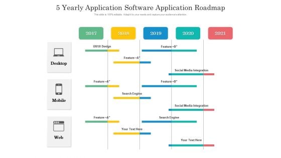 5 Yearly Application Software Application Roadmap Professional