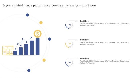 5 Years Mutual Funds Performance Comparative Analysis Chart Icon Ppt Show Gridlines PDF